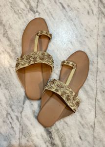 Embellished Handmade Leather Flats