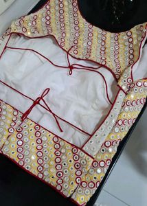 Off White Color With Work Blouse