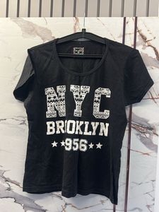 Black Casual T-shirt, Bust- 34