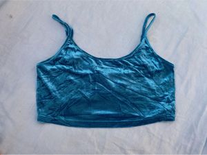 Teal Velvet Cami Top fix price