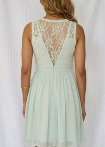 Mint Green Lace Detail Dress