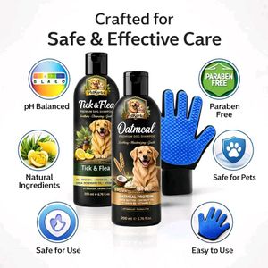PetKartel Dog Shampoo &amp; Grooming Glove Set