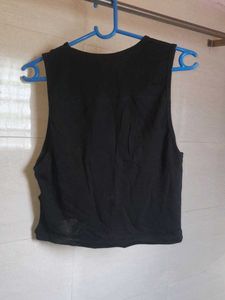 Black Crop Tank Top