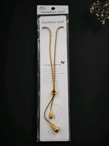 Elegant Gold Tone Stainless Steel Necklace