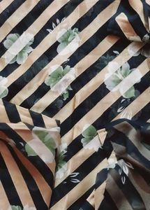 Black And Golden Color Saree