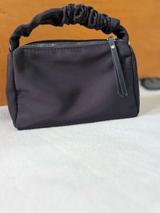 Chic Black Ruched Handle Handbag