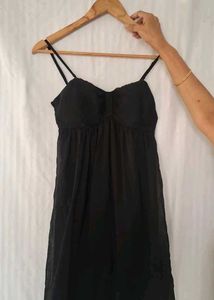 Black Spaghetti Strap Mini Dress