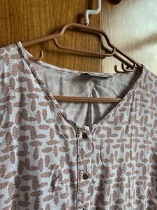 Cute Button-Down Tunic Top