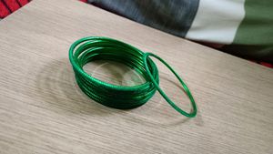 Green Colour 12 Piece Bangles Set