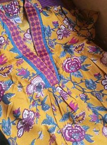 Beautiful Yellow Floral Kurta Set