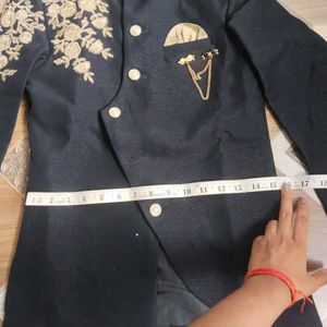 kid's Embroidered Sherwani Style Jacket