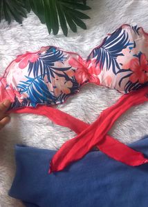 Tropical Print Bikini Set