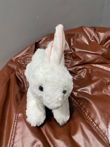 Fluffy White Bunny Plush Toy