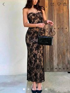 sheer tube dress