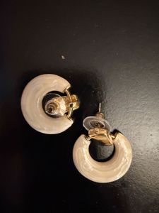 Chic Cream Hoop Earrings