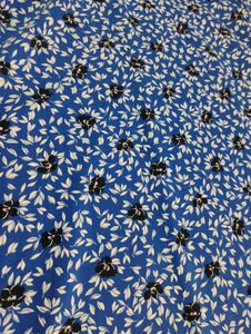 Blue Floral Print Dress