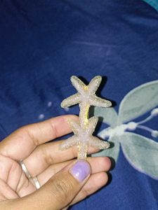 Sparkling Starfish Hair Clips