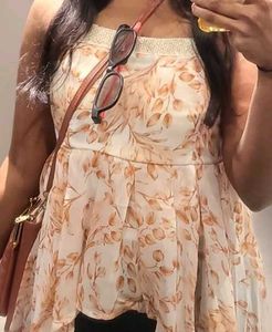 Bohemian Floral Print padded top