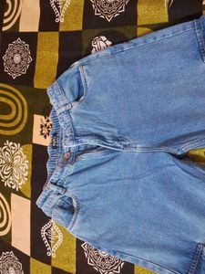 Blue Denim Cargo Jeans