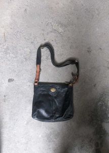 fossil vintage yk2 leather bag
