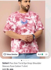 Plus Size Tie &amp; Dye Pure Cotton Tshirt - 6XL