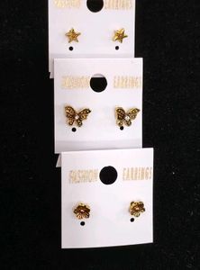 Stud Earring Set - Combo of 3