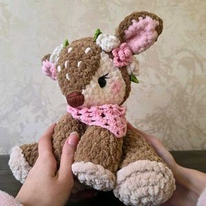 Handmade Crochet Fawn Plush Toy