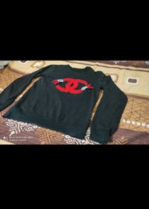 Chanel Inspired Black Sweatshirt