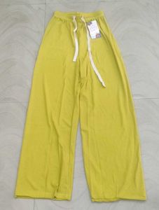 Wide Leg Yellow Pants