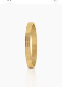 Swashaa Elegant 18K Gold Bangle with Greek Key Des