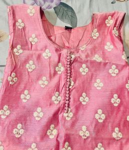 Pink Embroidered coord set