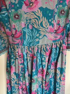 3 pc Floral Print Anarkali Kurta Set with Dupatta