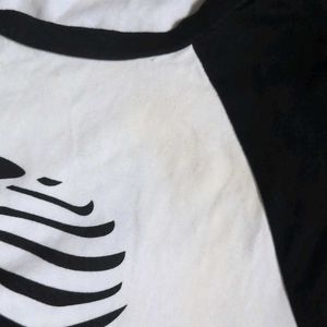 Gothic Skeleton Rib Cage Graphic Long Sleeve Tee