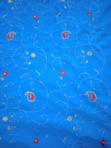 🆕NEW Blue Embroided Saree with Blouse