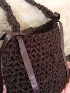 Stylish Brown Woven Handbag