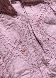Stylish Pink Textured Shirt