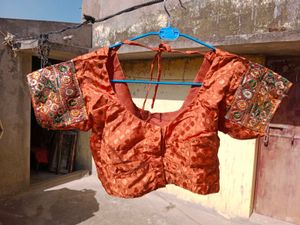 Beautiful Embroidered Saree with Blouse
