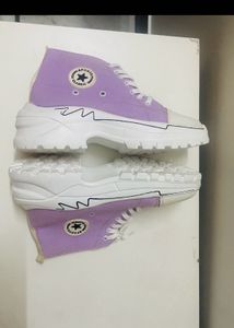 Lavender High-Top Sneakers