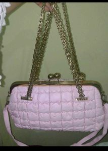 Chic Quilted Pink Handbag