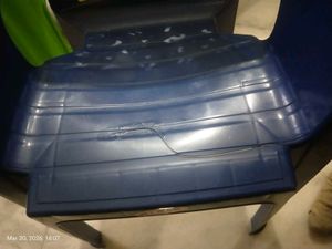 Blue Kids Chair with Alphabet Design