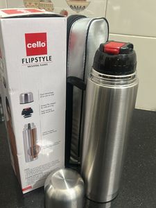 New- Cello Flipstyle Vacusteel Flask