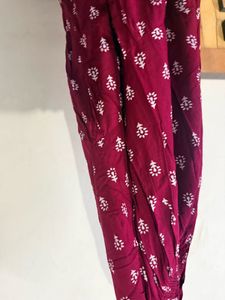 Maroon Floral Print skirt
