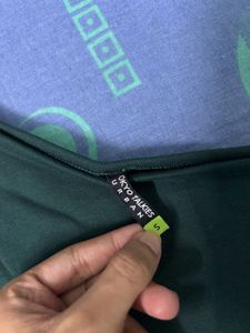 Dark Green One-Shoulder Crop Top