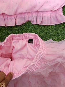 Cute Pink Top &amp; Skirt Set