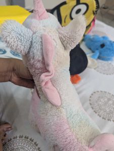 Cute Blue Bunny &amp; Rainbow Unicorn Plush Toys
