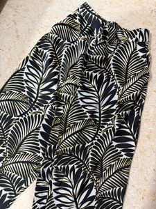 (XS) Satin Casual Pants With Pockets