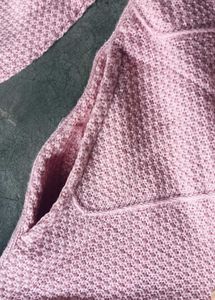 Elegant Embroidered Pink Knitted Kurta