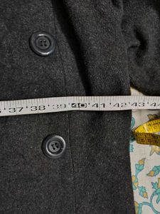 Chic Double-Breasted Charcoal Coat