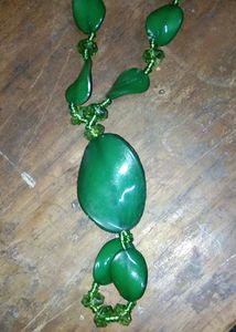 Green Crystal Pearls &amp;Beads Necklace
