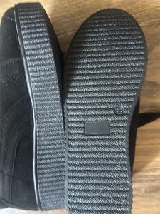 Black Suede Lace-Up Sneakers